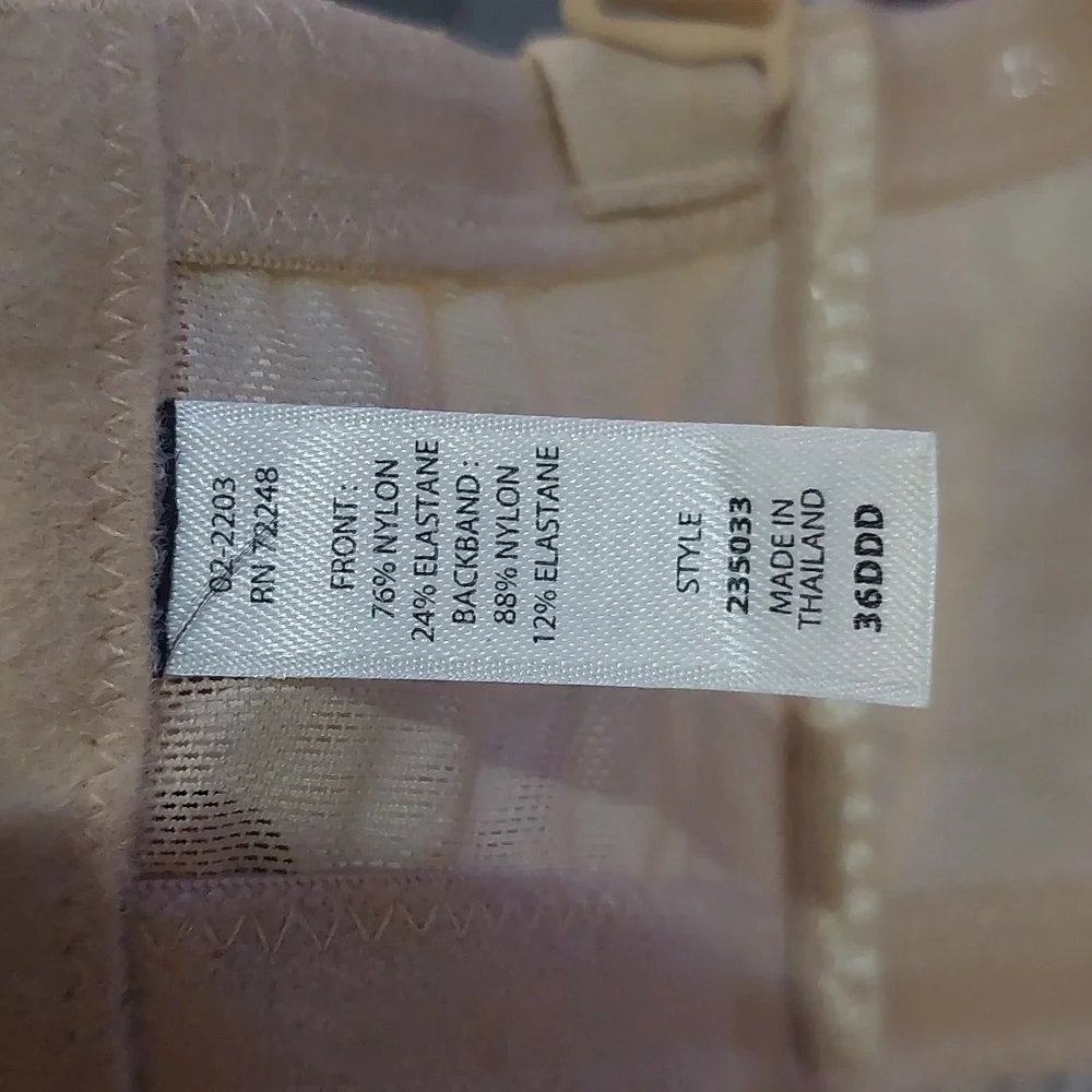 unknown brand 36DDD‎ Nude Bra convertible straps